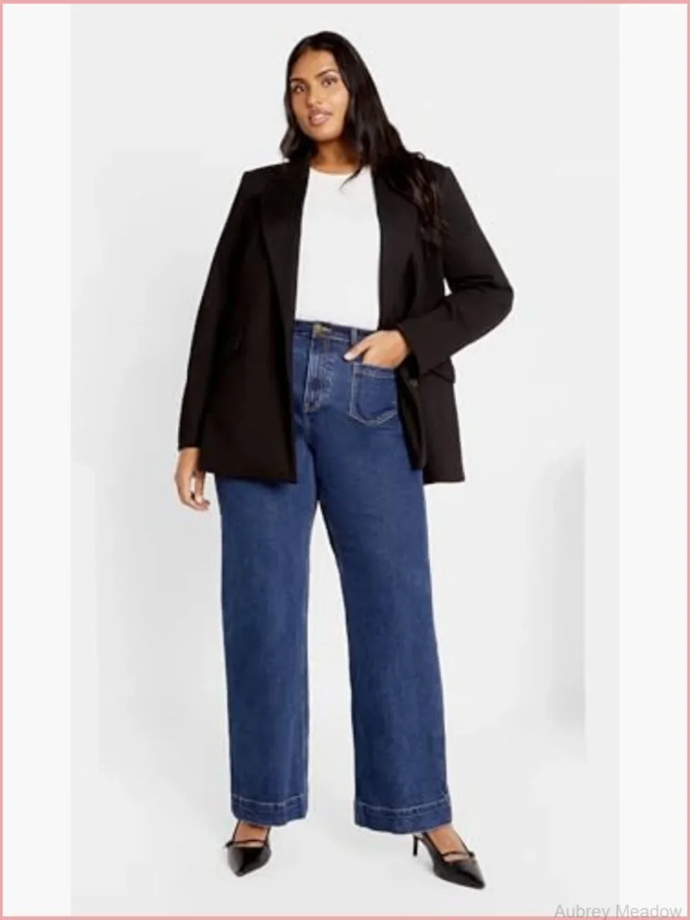 Women's Plus Size Collared Neck Long Sleeve Jacket
